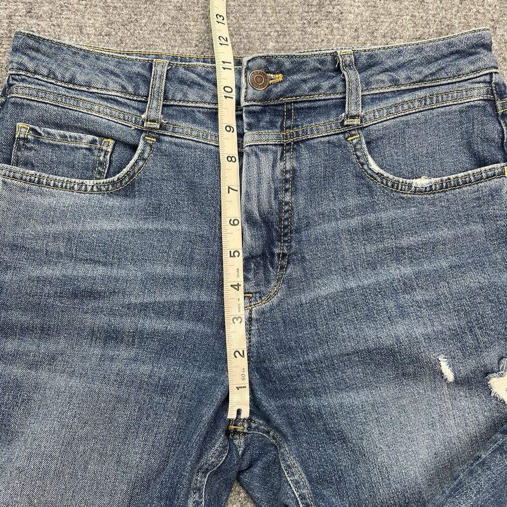 Anthropologie Pilcro Jeans Womens 30 Slim Ankle High Rise Distressed V Stitch - Picture 8 of 10